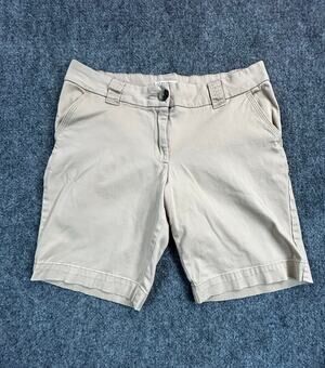 Magellan Outdoors Women's Khaki Chino Shorts Size 10 Beige Stretch Casual Hiking